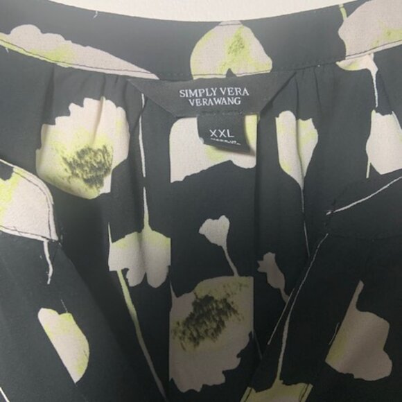 Vera Wang Floral Flowy Classic Workwear Business Casual Blouse - Size XXL - Picture 3 of 7